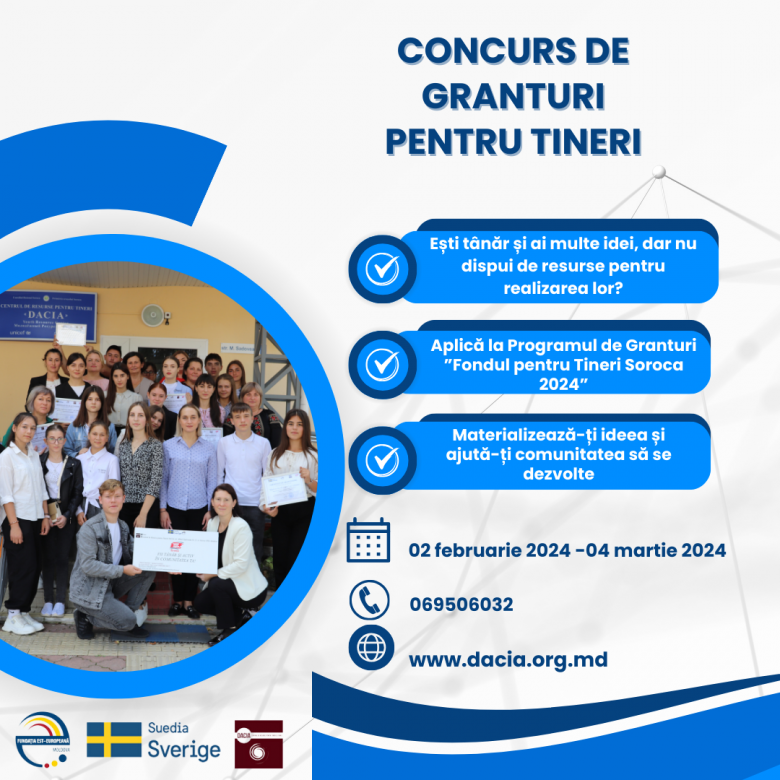 Concurs de Granturi pentru Tineri 2024