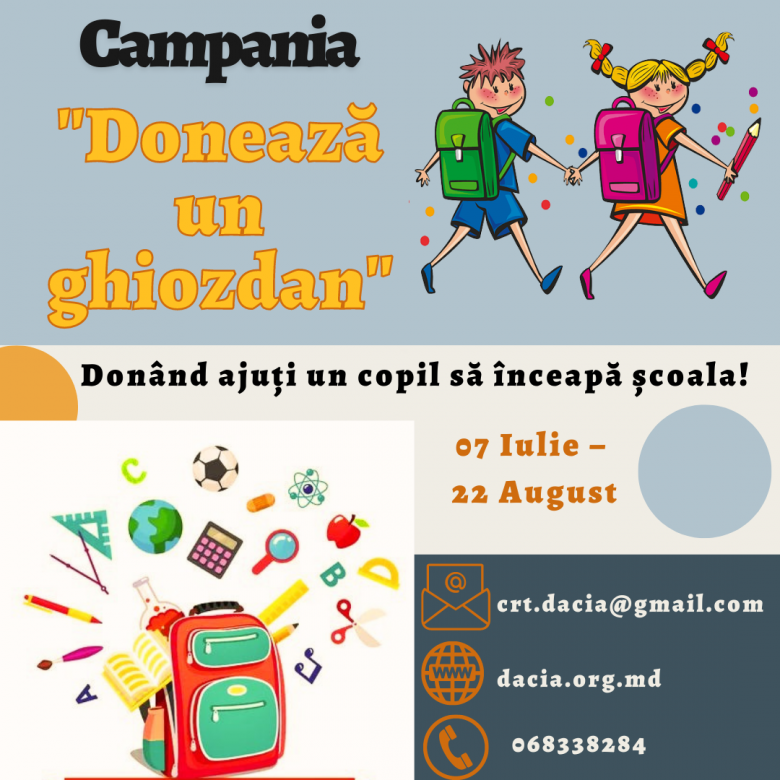 Campania ”Donează un ghiozdan”