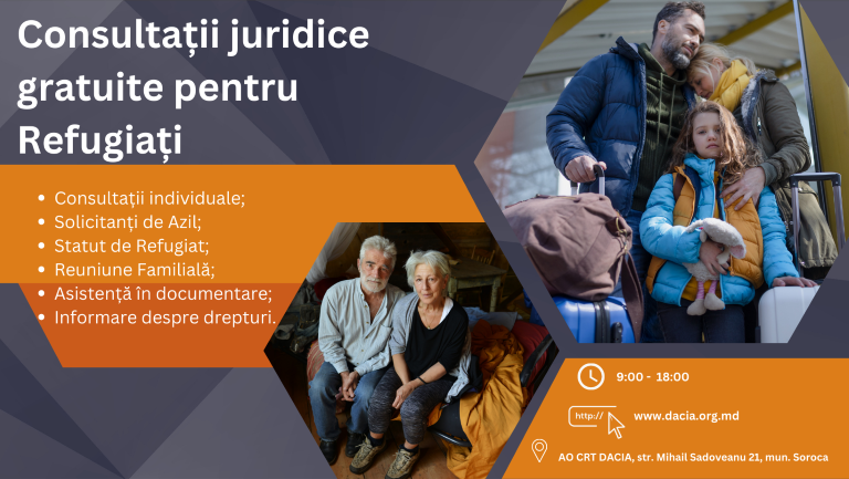 CRT DACIA oferă consultații juridice gratuite pentru refugiați