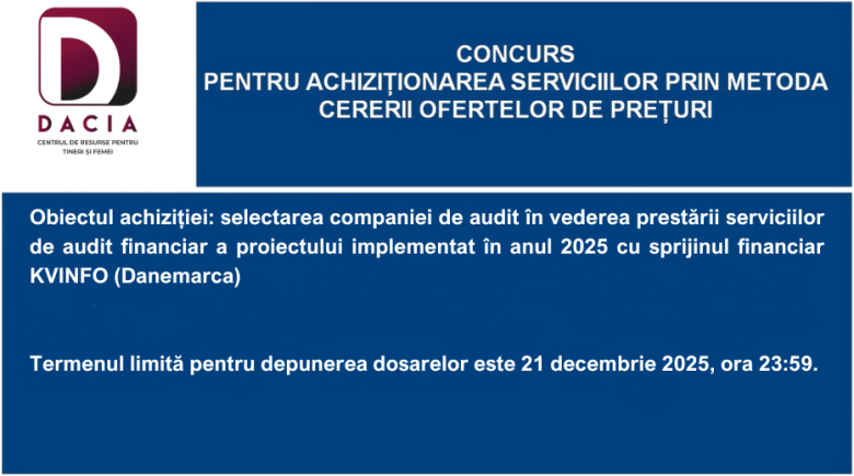 Invitație la concurs de oferte pentru servicii de audit